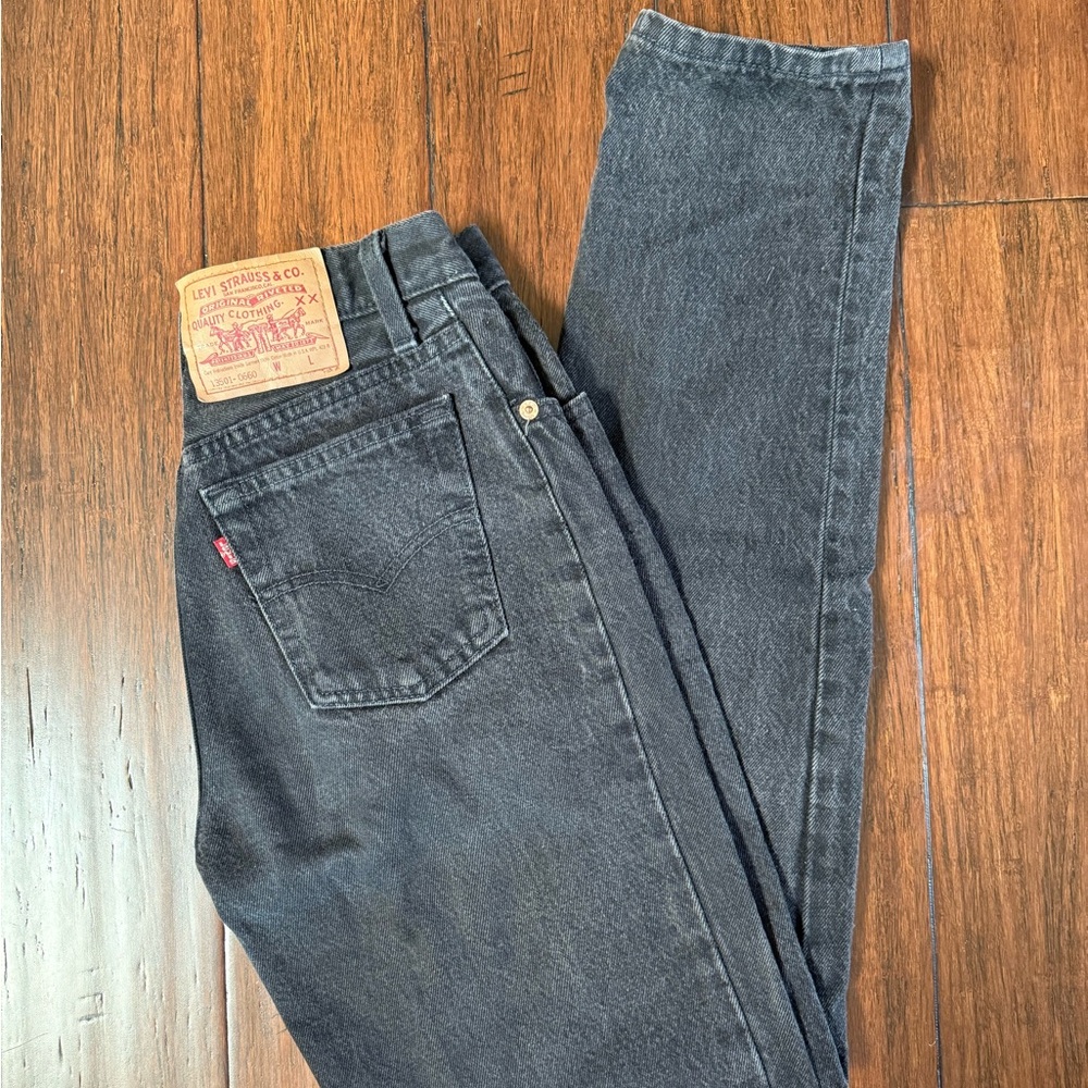 Levi's Vintage Black Straight Leg Jeans